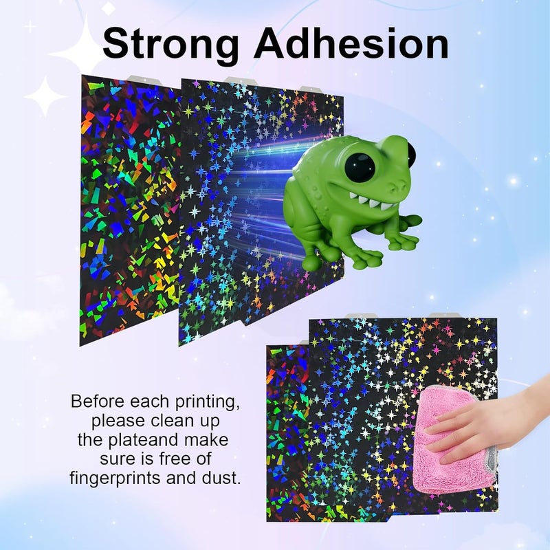 IdeaFormer-3D IdeaFormer 3D PEF PEY Build Plate for Bambu Lab A1 Mini, Rainbow Confetti PEY Galaxy Spring Steel Plate Double Sided Flexible Sheet 184x184mm - Image 4
